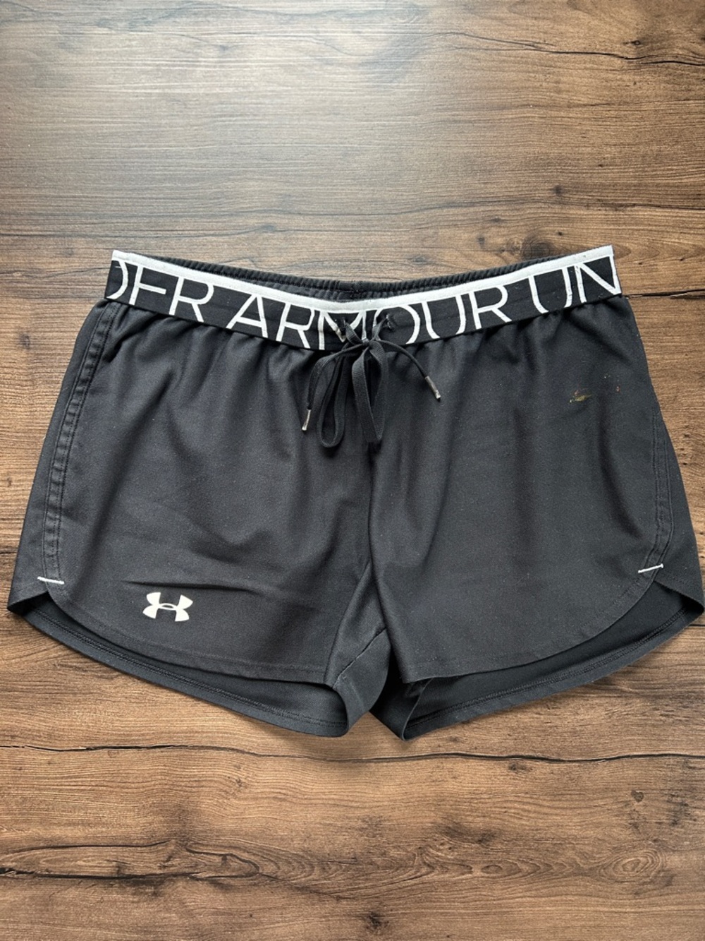 Under Armour Black Women's Athletic Shorts with Branded Waistband